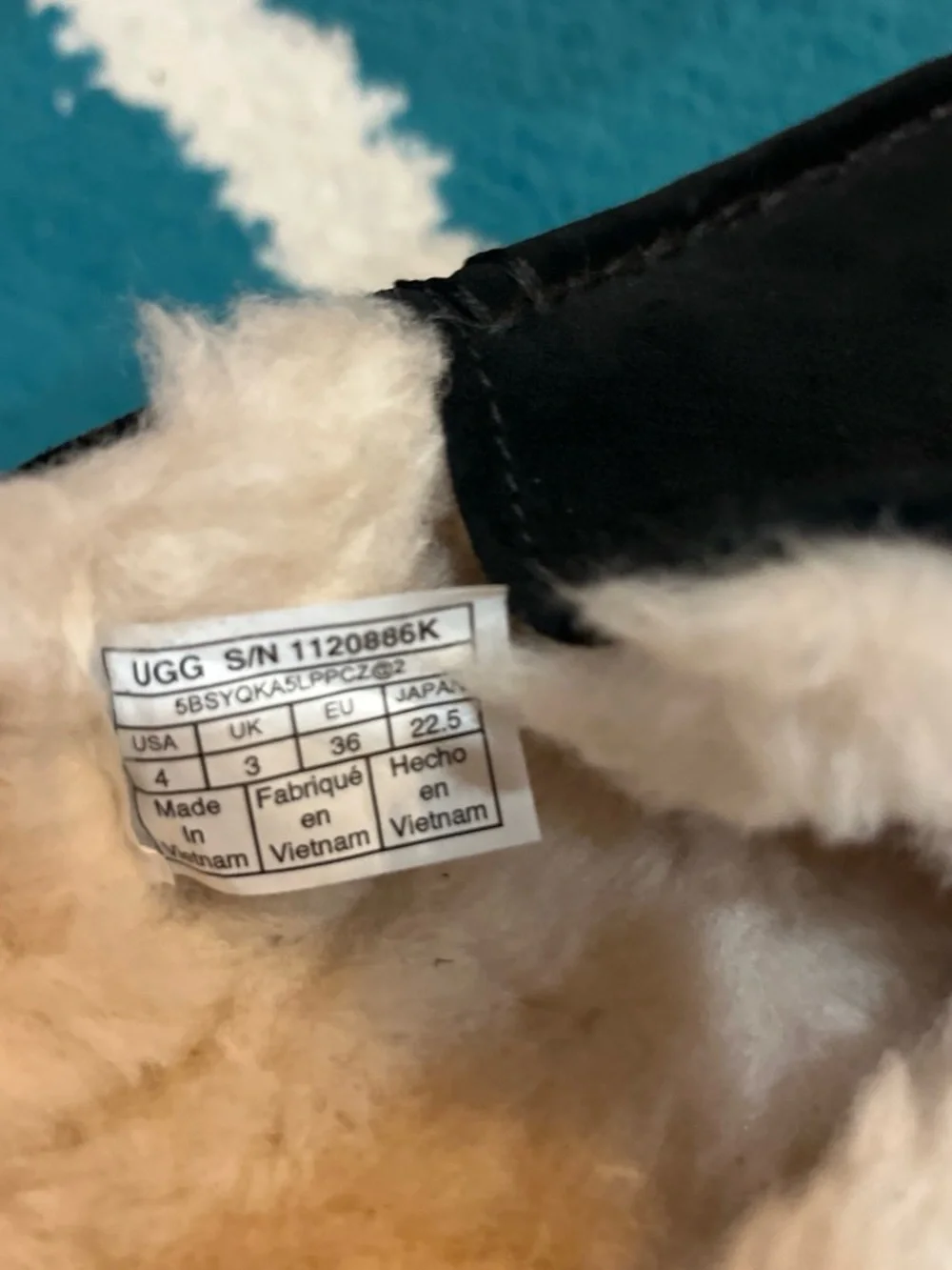 UGG Black Faux-Suede Shearling-Lined Moccasin Slippers